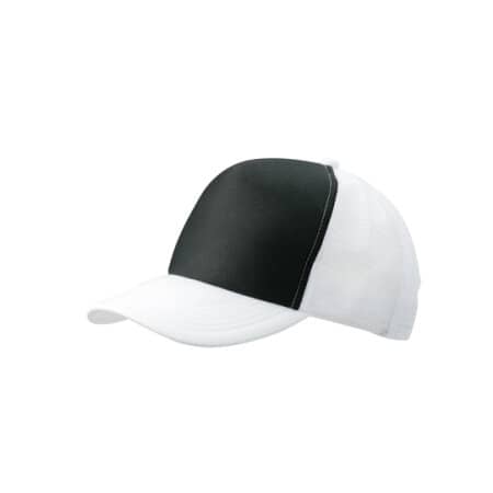 myrtle beach 5-Panel Polyester Mesh Cap Black|White