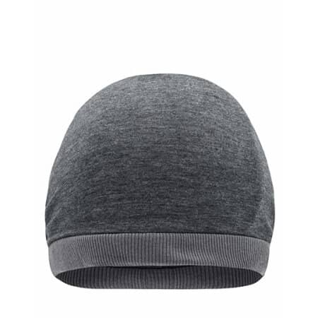 myrtle beach Heather Summer Beanie Black Melange|Dark Grey