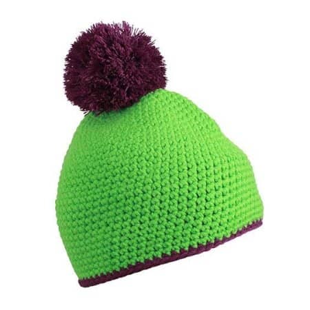 myrtle beach Pompon Hat with Contrast Stripe 