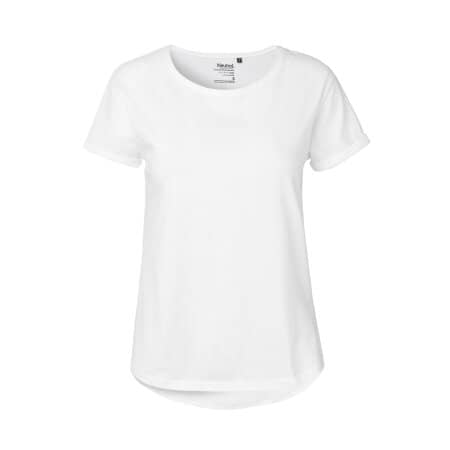 Neutral Ladies` Roll Up Sleeve T-Shirt White