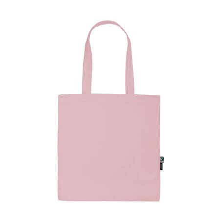 Neutral Shopping Bag with Long Handles Light Pink