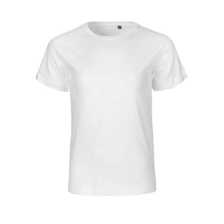 Neutral Tiger Cotton Kids T-Shirt White