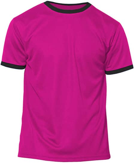 T-Shirts in Fuchsia Fluor (Neon)|Black: Action - Short Sleeve Sport T-Shirt NH160 von Nath
