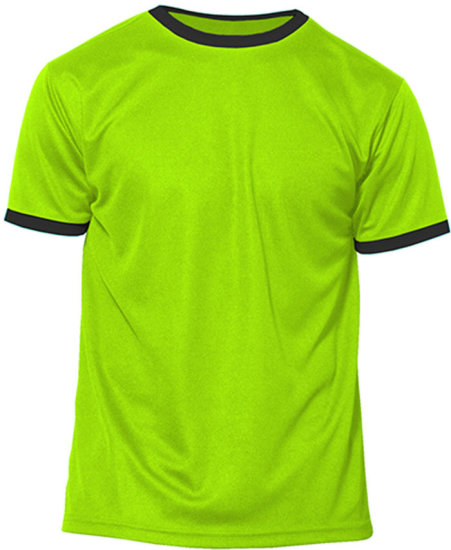 T-Shirts in Green Fluor (Neon)|Navy: Action - Short Sleeve Sport T-Shirt NH160 von Nath