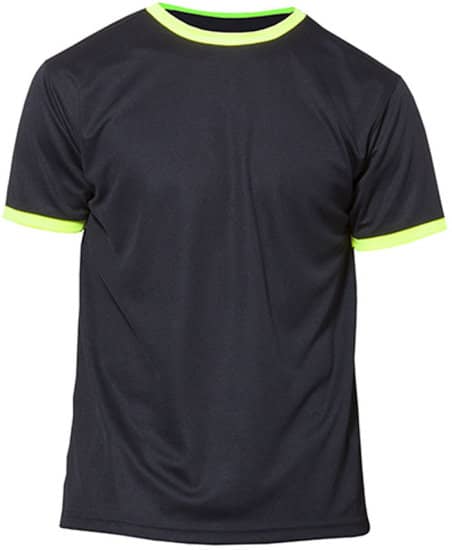T-Shirts in Black|Yellow Fluor (Neon): Action - Short Sleeve Sport T-Shirt NH160 von Nath