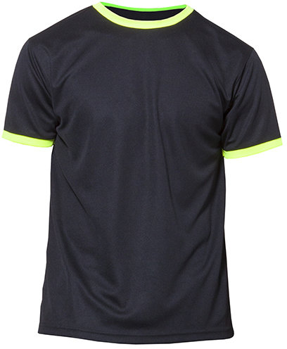 T-Shirts in Black|Yellow Fluor (Neon): Action - Short Sleeve Sport T-Shirt NH160 von Nath