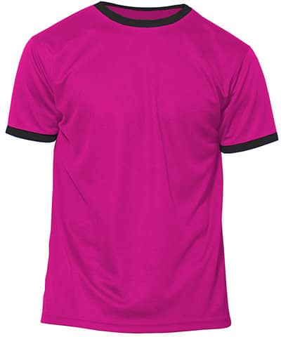 T-Shirts in Fuchsia Fluor (Neon)|Black: Action - Short Sleeve Sport T-Shirt NH160 von Nath