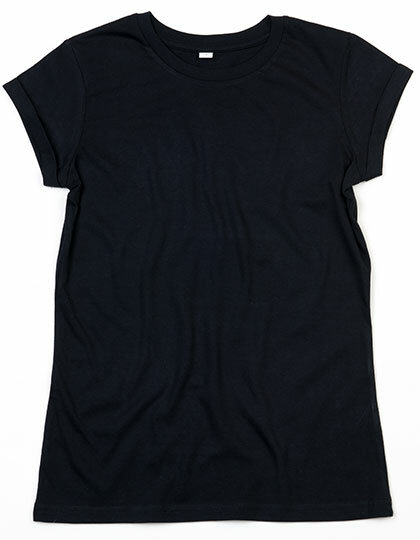 T-Shirts in Black: Women`s Roll Sleeve T P81 von Mantis
