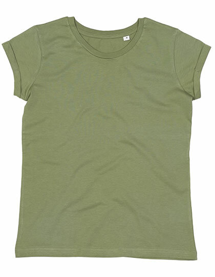 T-Shirts in Soft Olive: Women`s Roll Sleeve T P81 von Mantis