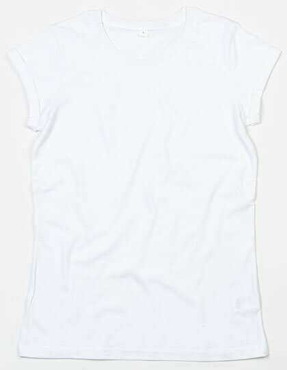 T-Shirts in White: Women`s Roll Sleeve T P81 von Mantis