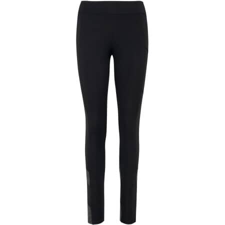 PROACT® Zweifarbige Damen-Leggings - Black / Dark Grey Heather 