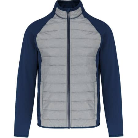 PROACT® Sportweste aus Bi-Material PA233A - Marl Grey / Sporty Navy 