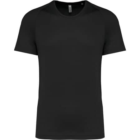 PROACT® Herren-Sportshirt aus Recyclingmaterial mit Rundhalsausschnitt Black