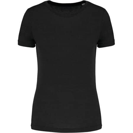 PROACT® Damen-Triblend-Sportshirt mit Rundhalsausschnitt Black