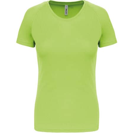 PROACT® Damen Basic Sport Funktionsshirt Kurzarm - Standardfarben Lime