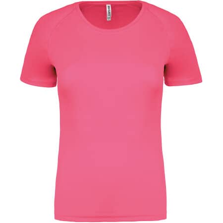 PROACT® Damen Basic Sport Funktionsshirt Kurzarm - Fluorescent 
