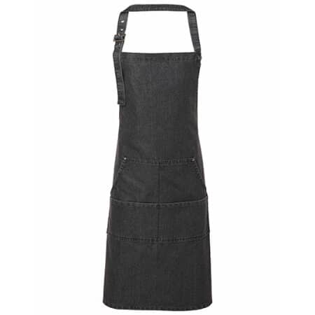 Premier Workwear Jeans Stitch Denim Bib Apron Black Denim (ca. Pantone 433)