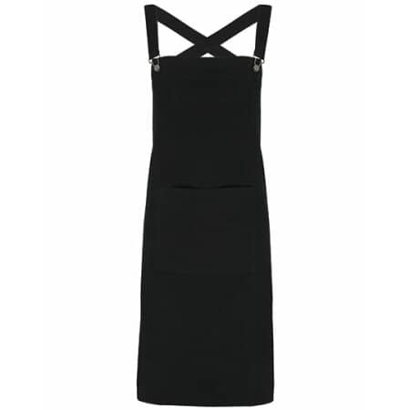 Premier Workwear Cross Back Barista Bib Apron Black