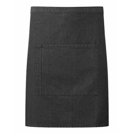 Premier Workwear Colours Mid Length Apron with Pocket Black Denim (ca. Pantone 426C)