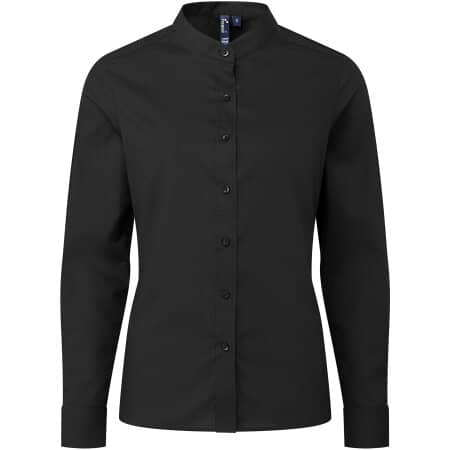 Premier Workwear Men´s Banded Collar Grandad Long Sleeve Shirt 