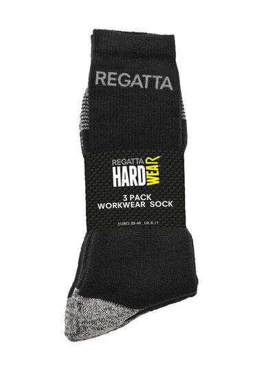 Unterwäsche: Workwear Socks (3 Pair Pack) RG003 von Regatta Hardwear