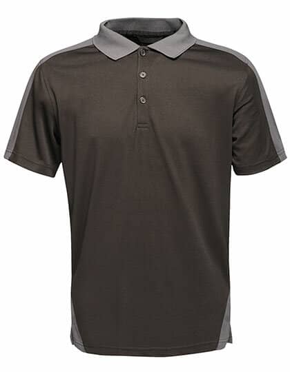 Poloshirts in Black|Seal Grey (Solid): Contrast Coolweave Polo RG1740 von Regatta