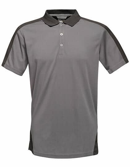 Poloshirts in Seal Grey (Solid)|Black: Contrast Coolweave Polo RG1740 von Regatta