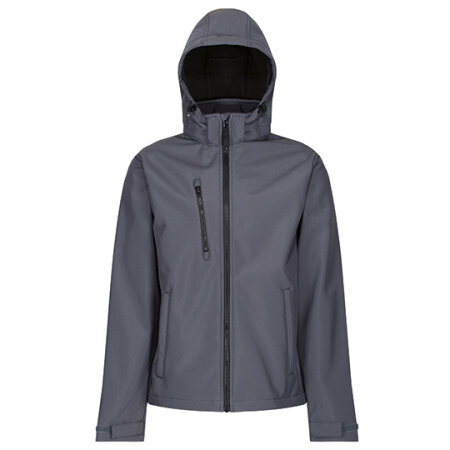 Regatta Professional Venturer 3-layer Printable Hooded Softshell Jacket Seal Grey|Black