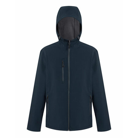Regatta Professional Navigate 2-Layer Hooded Softshell Jacket Navy|Seal Grey