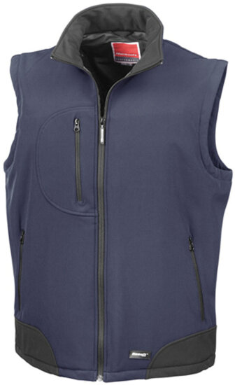 Westen in Navy|Black: Soft Shell Bodywarmer RT123 RT123 von Result