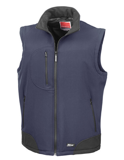 Westen in Navy|Black: Soft Shell Bodywarmer RT123 RT123 von Result