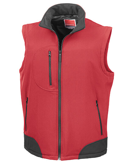 Westen in Red|Black: Soft Shell Bodywarmer RT123 RT123 von Result