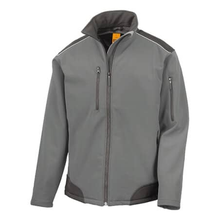 Result Ripstop Soft Shell Workwear Jacket Grey|Black