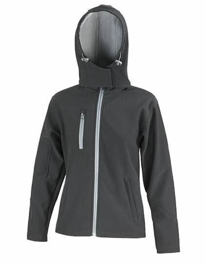 Jacken in Black|Grey: Ladies` TX Performance Hooded Soft Shell Jacket RT230F von Result