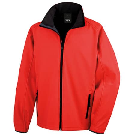 Result Printable Soft Shell Jacket Red|Black