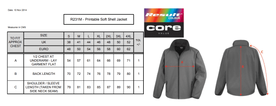 Jacken: Printable Soft Shell Jacket RT231 von Result