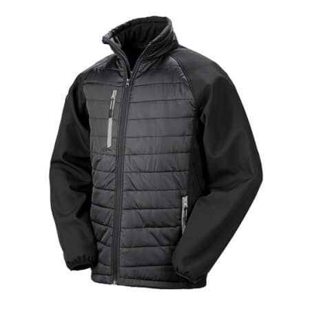 Result Black Compass Softshell Jacket Black|Grey