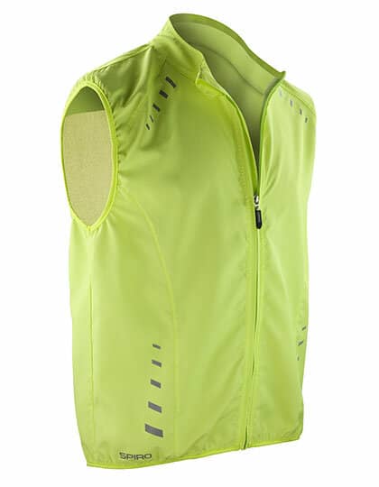 Westen in Neon Lime: Bikewear Crosslite Gilet RT259 von SPIRO