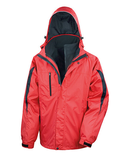 Jacken in Red|Black: Men`s 3 in 1 Softshell Journey Jacket RT400 von Result