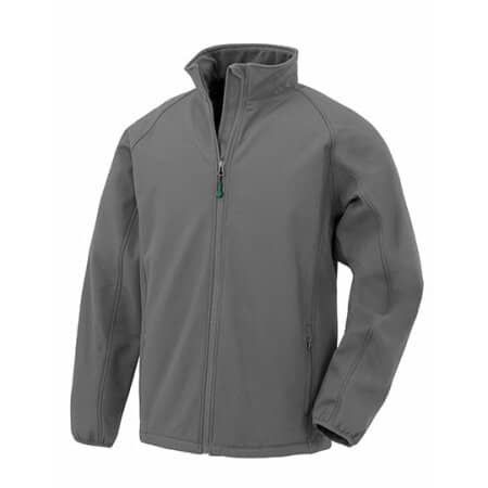 Result Mens Recycled 2-Layer Printable Softshell Jacket Workguard Grey