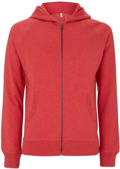 Jacken in Melange Red: Salvage Unisex Zip Hoodie SA41Z von Continental Clothing