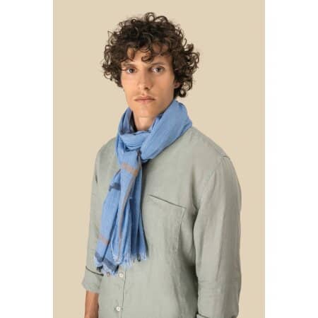 Spasso Kontrastierender Unisex-Schal aus Baumwolle 