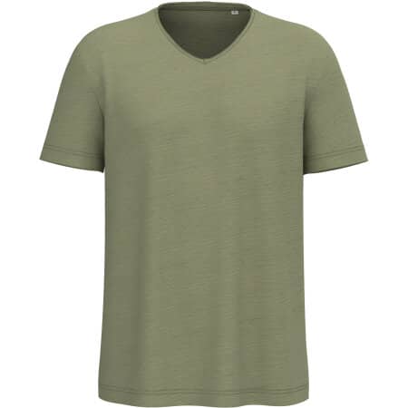 Spasso Umweltfreundliches T-Shirt mit Slubkragen und überschnittenen Schultern für Herren 