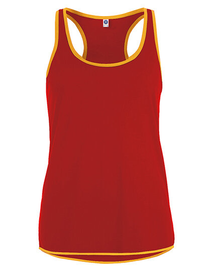 Tanktops in Fiesta Red|Gold: Contrast Technical Vest Women`s SW405 von Starworld