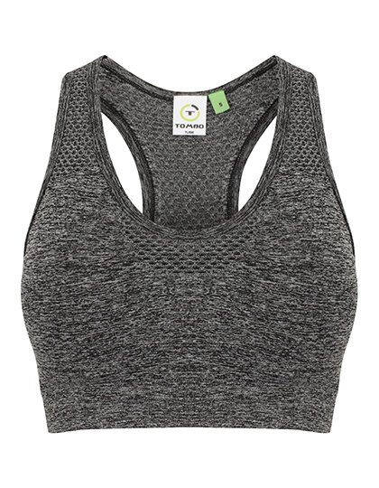 Unterwäsche in Dark Grey Marl: Ladies` Seamless Crop Top TL696 von Tombo