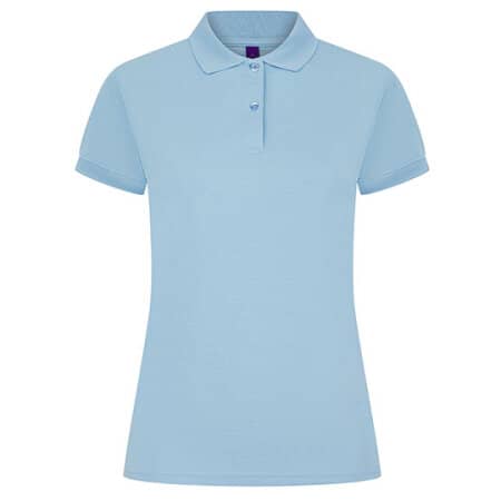 Henbury Ladies` Coolplus Wicking Polo Shirt Light Blue