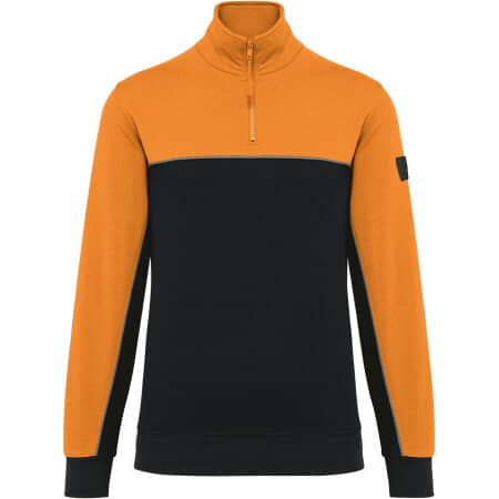 WK. Designed To Work Umweltfreundliches Unisex-Sweatshirt mit Reißverschlusskragen 
