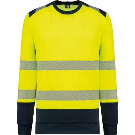 WK. Designed To Work Recyceltes Sicherheitssweatshirt Rundhalsausschnitt 