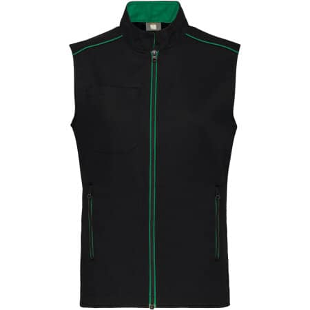WK. Designed To Work Weste Day To Day Black|Kelly Green