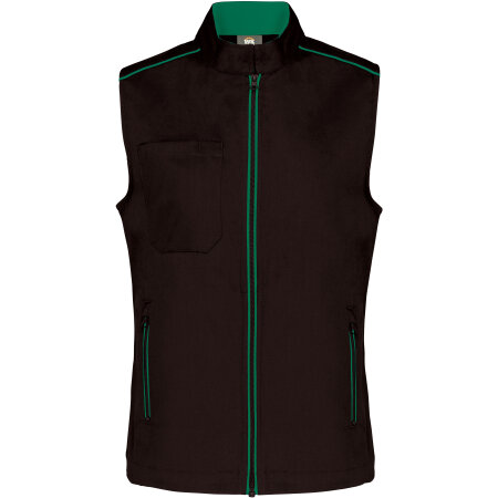 WK. Designed To Work Damen-Weste Day To Day Black|Kelly Green